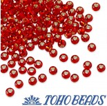 Zdjęcie - Koraliki TOHO Round 8/0 Silver-Lined Lt Siam Ruby
